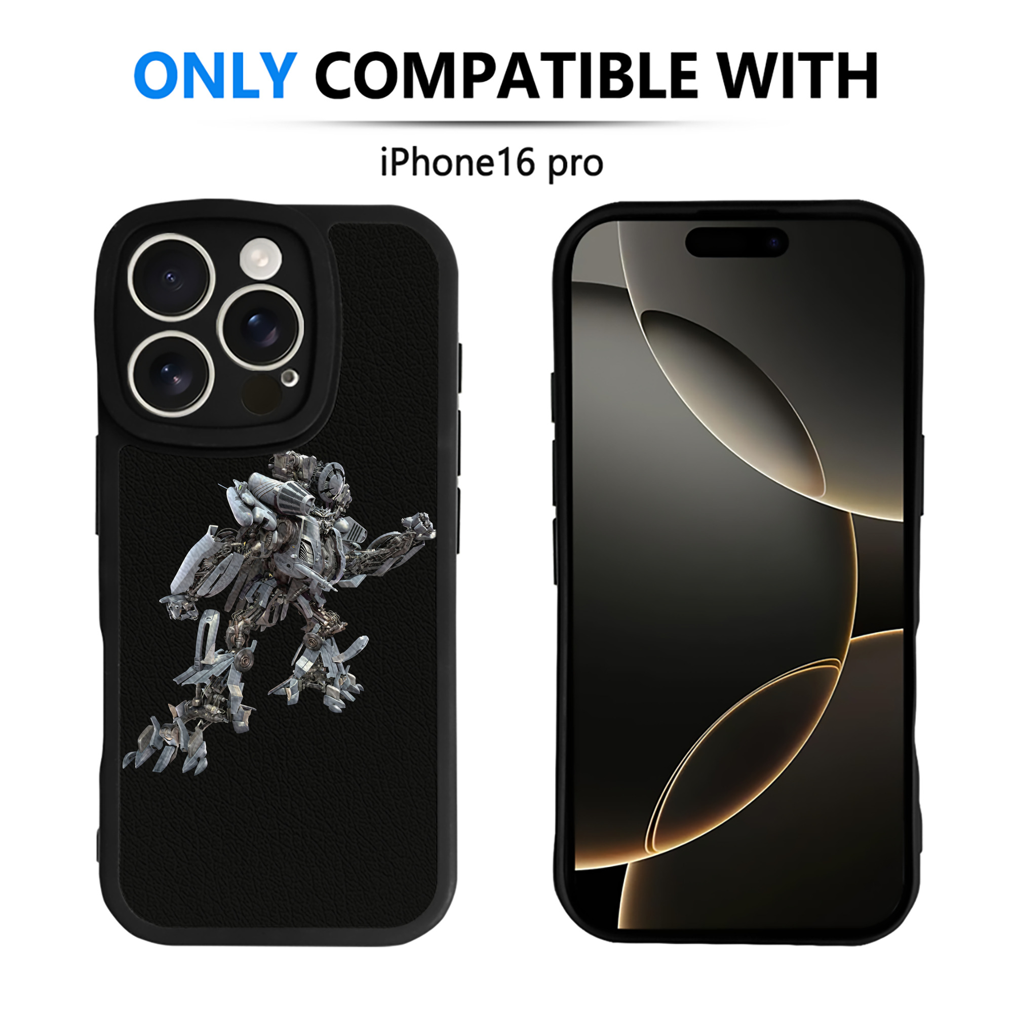 （画像用） Transformers トランスフォーマー 【iPhone 16シリーズ対応】シリコンスマホケース（レザー調） 材質：シリコン